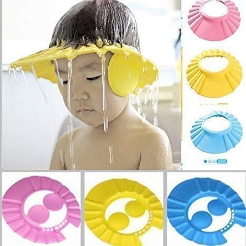 Baby Shower Cap & Hair Washing Shield for 0-3 Years | Toddler Bath Hat & Shampoo Visor | Cute Head Protector