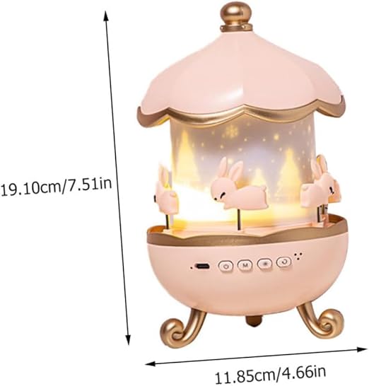 Night Light Rabbit Sky Projector for Kids – 360° Rotating Lamp