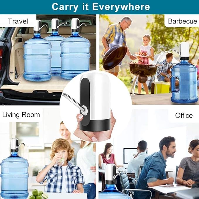 Automatic Wireless Water Can Dispenser Pump | Rechargeable Electric Bottle Can Dispenser | Low Noise, High Efficiency